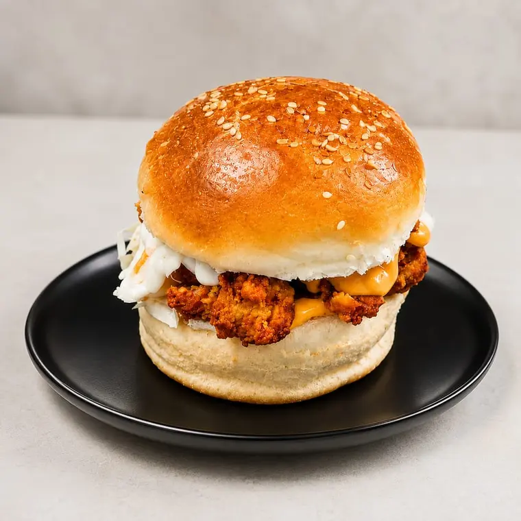 Fried Chicken Zinger Burger at HR Cafe, Porur